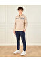 Senior Boys Beige Zip Neck Over Size Sweatshirt - 2