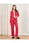 Women Red Minie Mouse Print Pyjama Set (2 Piece)
