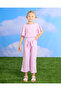 Girls Pink Plain Casual Set (2 Piece) - 3