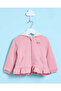 Infant Girls Pink Solid Hooded Jog Suit (2 Piece) - 2