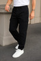 Men's High Waist Loose Leg Black Tactical Cargo Pants