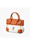 Colourblock Satchel Bag with Zip Closure - 3