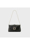 Graciela Quilted Shoulder Bag with Flap Closure and Chain Strap