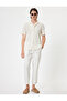 Crochet Shirt Short Sleeve Semi-Transparent Textured Cotton Blend - 2