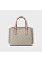 Shonda Monogram Double Handle Satchel Bag with Magnetic Closure and Detachable Strap - 4