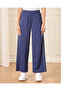Women Navy Wide Leg Active Pants