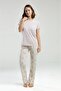 9005 Women's Floral Print Half Sleeve Round Neck Pajama Set - 3
