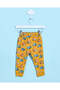 Infant Boys Mustard Printed Track Pants - 3