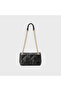 Quilted Top Handle Shoulder Bag with Magnetic Closure and Chain Strap