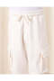Boys Cream Cargo Pocket Track Pants - 4