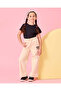 Girls Beige Bear Hugs Placement Print Wide leg Active Track Pants - 2