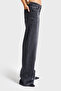 Women's Dark Smoke Color 4w5-13 Low-Rise Straight Fit 100% Cotton Denim Jean - 3