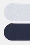 Senior Boys Navy And White Invisible Length Socks (2 Pairs) - 2