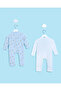 2Pc Set Printed Quilted Fabric Button Front Rompersuit – Baby - 4