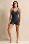 Women Black Swim Bodysuit - 2