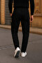 Men's Loose Fit Trendy High Waist Black Cargo Pants - 5