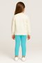 Atabay 194-10-25 Girl's Floral Patterned Sweatshirt and Leggings Set – Colorful Combination (4–8 Years) - 5