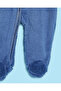 Baby Plain Navy Fluffy Hooded Coat - 3