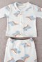 Baby Boy Blue Dinosaur Combed Cotton Hospital Release 5-Piece Set - Bodysuit, Organic Cotton, Soft - 5