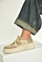V274949109 Beige Thick Sole Sports Shoes Sneakers - 2