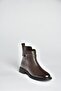 V555255503 Brown Low Sole Genuine Leather Women's Boots - 6