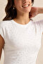 Women White Embellished Top - 4
