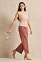 Women Pink Embellished Belted Top - 2