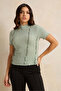 Women Mint Textured Top