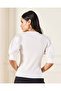 Women White With Puff Sleeves Top - 3