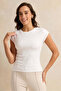 Women White Embellished Top