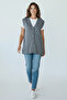 Women's Buttoned Front Thick Winter Short Vest with Pockets - 4
