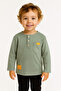 Boy's Basic Buttoned Front Sweatshirt