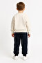 Boy's Navy Blue Inside Sh Fleece-Lined Sweatpants, Ages 5–14, Cotton - 4