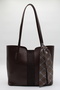 Women's Brown Large Size Scarf-Detail Nested Hand, Arm and Shoulder Bag - 3