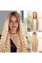 Afro Wave Russian Auburn Honeycomb Ombre Platinum Sparkle Fiber Synthetic Tulle Wig