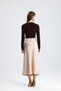 Midi Length Stylish Satin Skirt - 7
