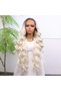 Auburn White Platinum Ombre Extra Long Fiber Synthetic Wavy Tulle Wig - 2