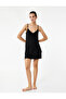 Lace Detailed V-Neck Thin Strap Mini Nightgown - 2