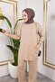 طقم مكون من قطعتين مريح وأنيق مع بنطلون من القطن والفسكوز - 5