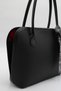 Women's Black Large Size Scarf Detailed Zippered Hand, Arm and Shoulder Bag - 4