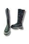 Women's Khaki Genuine Leather Camouflage Patterned Boots - 4