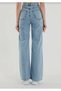 Bt14568980 Women's Blue Snow Wash Casual High Waist Stretch Fabric Jeans - 5