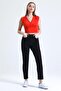 Bt18677555 Black High Waist Stretch Fabric Stretchy Mom Jeans Denim Pants - 2