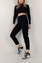 Bt15036708 Non-Fading Black Mom Jeans Stretch Fabric High Waist Boyfrend Denim Pants