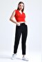 Bt18677555 Black High Waist Stretch Fabric Stretchy Mom Jeans Denim Pants - 6