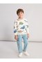Boy's Dinosaur Printed Thick Sweatshirt - 2
