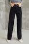 Bt17127474 Black Non-Fading High Waist Wide Leg Stretch Fabric Loose Wide Leg Denim Trousers Jeans
