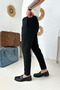 Men's Regular-Fit Premium Quality Old Money Fabric Trousers Black - 4