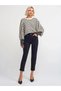 Bt15238682 Women's High Waist Non-Fading Black Stretch Fabric Mom Jeans Denim Pants