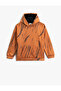 Patterned Hooded Sweatshirt Fleece-Lined
